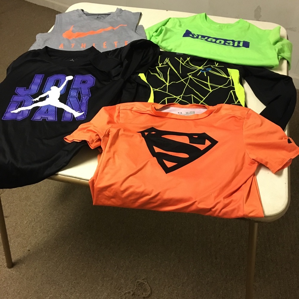 Youth Nike under armor jordan champion shirt lot